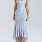 Monika | Lace Fishtail Midi Dress