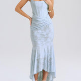 Monika | Lace Fishtail Midi Dress