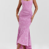 Monika | Lace Fishtail Midi Dress