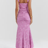 Monika | Lace Fishtail Midi Dress