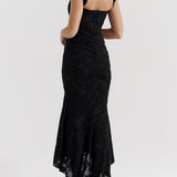 Monika | Lace Fishtail Midi Dress