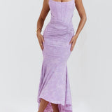 Monika | Lace Fishtail Midi Dress