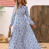 Monika | Romantyczna sukienka Długo- Sleeve Maxi