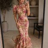 Monika | Kwiat Puff-Sleeve Maxi Dress.
