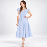 Carlena | Elegancka sukienka damska midi na lato lekka i stylowa