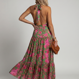 Maja | Drapowana sukienka midi typu halter
