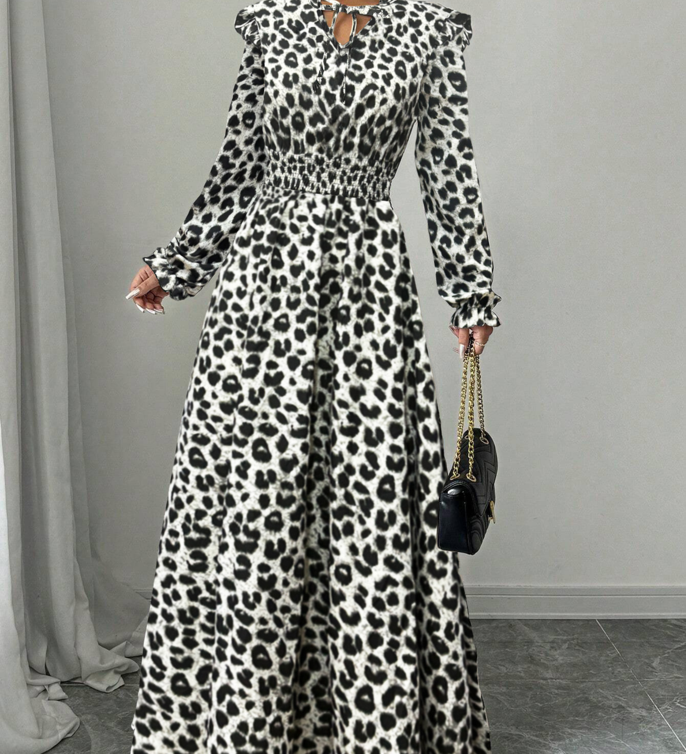 Monika | Romantyczna sukienka Długo- Sleeve Maxi