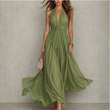 Monika | Halter Chiffon Maxi sukienka