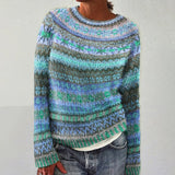Gabriela | Sweter z dzianiny w stylu retro skandynawskim