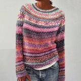 Kinga | Sweter z dzianiny w stylu retro skandynawskim