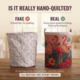 Flamingi w Słońcu | Ręcznie Quilted Kosz na Pranie