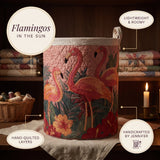 Flamingi w Słońcu | Ręcznie Quilted Kosz na Pranie