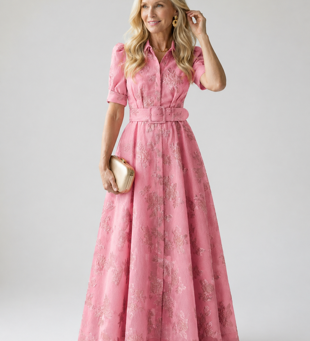 Urszula | Belted Floral Maxi Dress