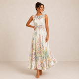 Monika | Lace Trim Midi sukienka