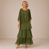 Monika | Elegancki kwiat Maxi sukienka