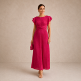 Monika | Sukienka Tie- Front Midi