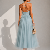 Monika | Pulpit Waist Midi sukienka
