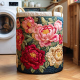 Szkarłatny Kwiat | Ręcznie Quilted Kosz na Pranie