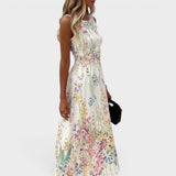 Monika | Lace Trim Midi sukienka
