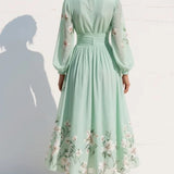 Monika | Sukienka Puff Sleeve Midi