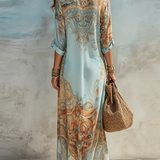 Monika | Bohemian Paisley Maxi sukienka