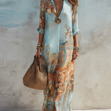 Monika | Bohemian Paisley Maxi sukienka