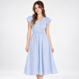 Carlena | Elegancka sukienka damska midi na lato lekka i stylowa