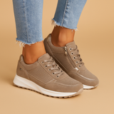 Carlena | Oddychające lekkie sneakersy damskie z zamkiem błyskawicznym | Weronika