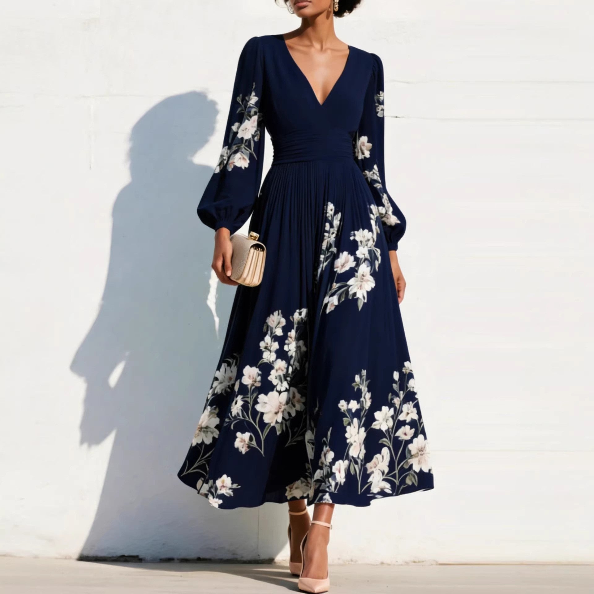 Monika | Sukienka Puff Sleeve Midi