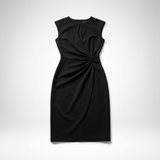 Carlena | Elegancka Sukienka Midi z Marszczoną Talią