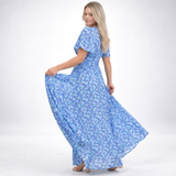 Carlena | Elegancka sukienka maxi z dekoltem w serek | Sabina