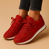 Carlena | Brokatowe sneakersy damskie z cekinami | Emilia