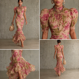 Monika | Kwiat Puff-Sleeve Maxi Dress.
